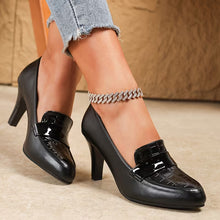 Load image into Gallery viewer, Elegant Women's High Heel Pumps - Spring 2025 Collection, Fashionable Pointed Toe Dress Shoes with Glossy Finish, Lightweight Faux Cover, Perfect for All Seasons, Women Shoes
