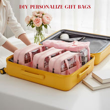 Load image into Gallery viewer, Set of 12 Makeup Bags for Toiletries, Suitable for Both Men And Women, And Portable Cosmetic Travel Pouch with Hanging Handles, Dimensions: 10.2 X 6.3 X 2.8 Inches (Pink)