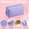 Set of 15 Stylish Makeup Bags Made from, These Toiletry Pouches Are Perfect for Organizing Cosmetics. Ideal for Gifts, Travel, Or Parties, Available in Pink And Purple